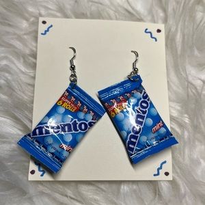 mentos mint mini brands earrings